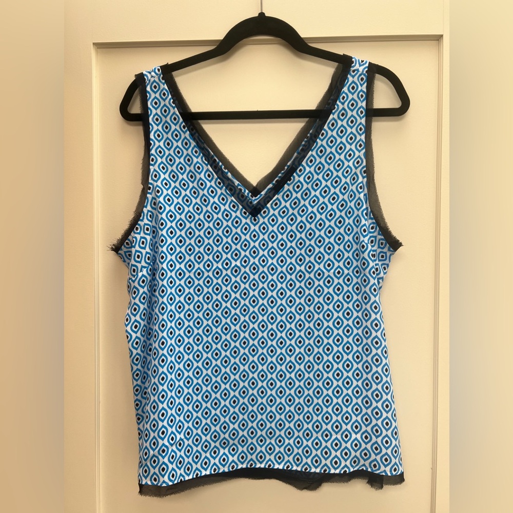 Halogen Frayed Edge Tank Top